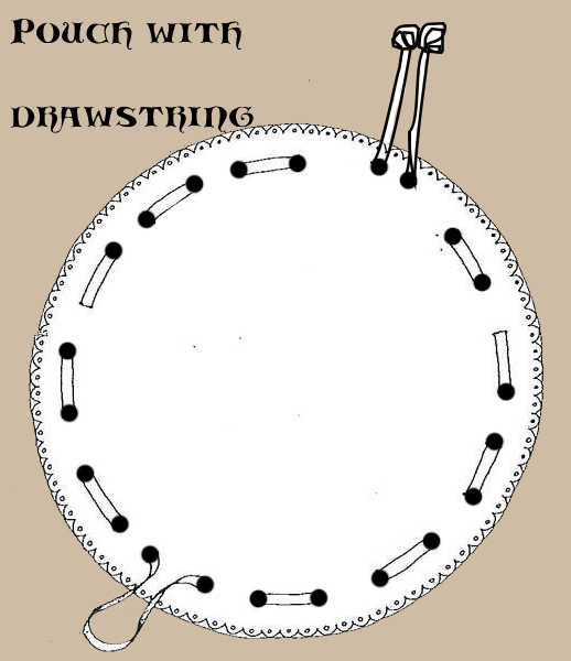 A pattern/Template for a medieval money pouch